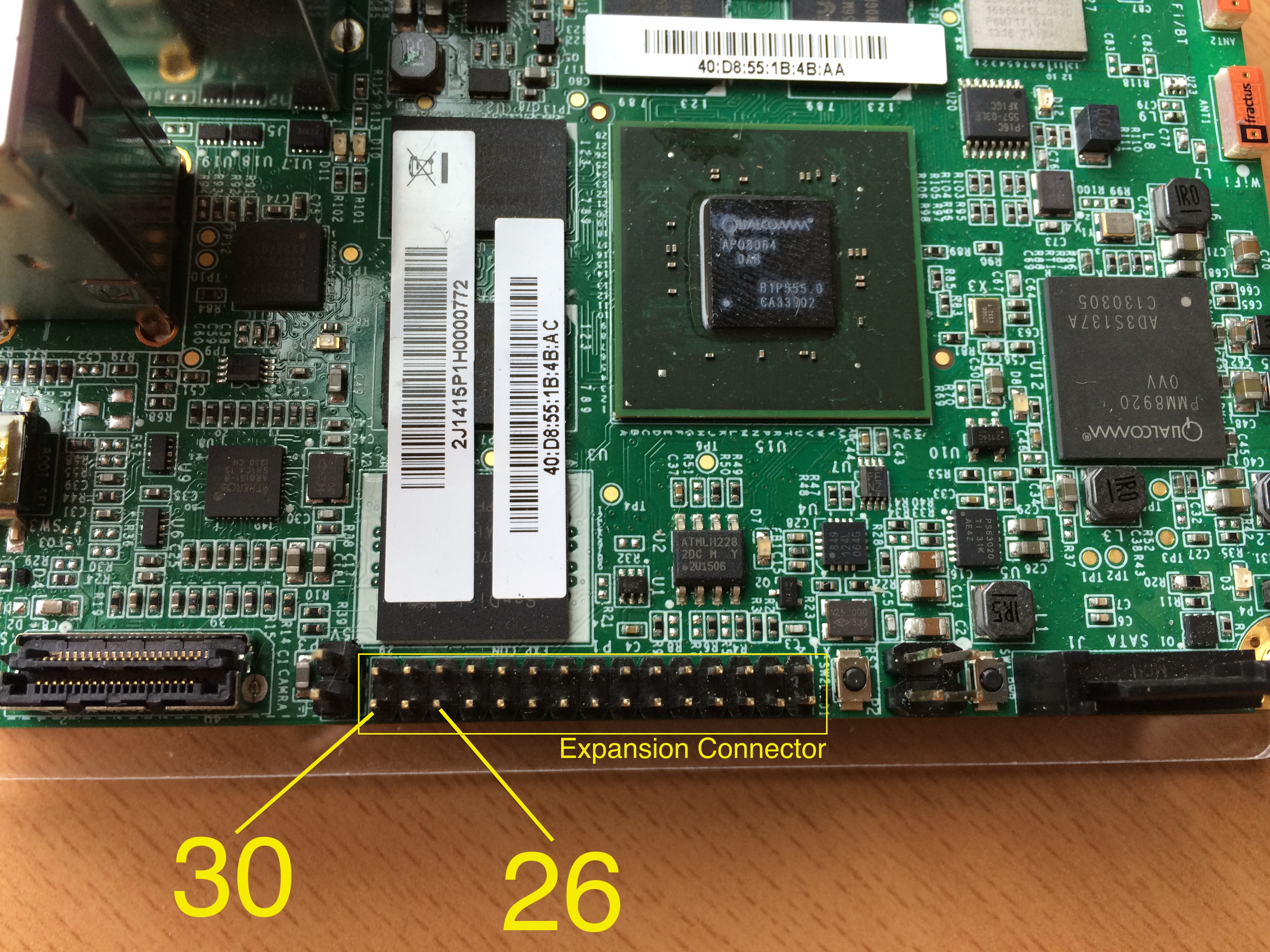 Pins on Expansion Connector